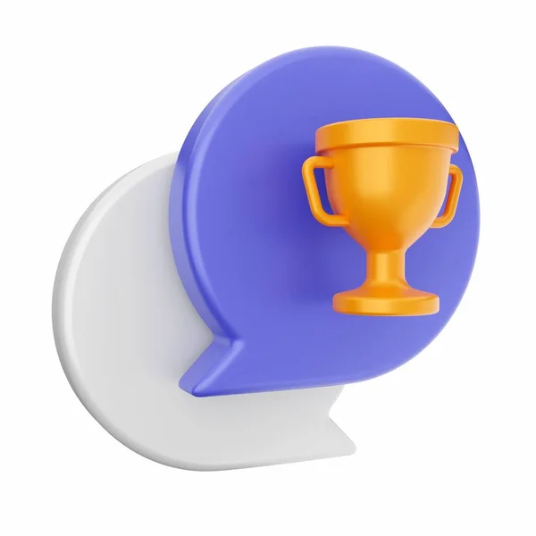 Illustration Trophy Blank Space Your Message — Stock Photo, Image