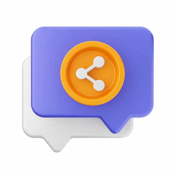 stock image Chat icon illustration 3d render