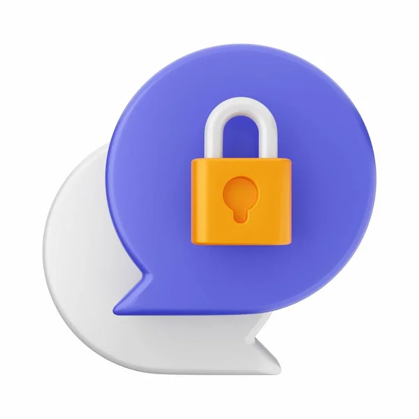 Illustration Security Concept Padlock Icon Security System Concept Isolated White — Stock Photo, Image