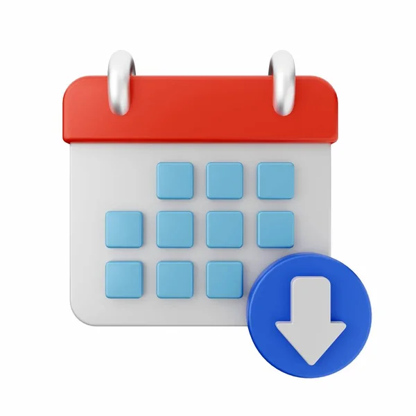 Render Calculator Blue Screen White Background — Stock Photo, Image