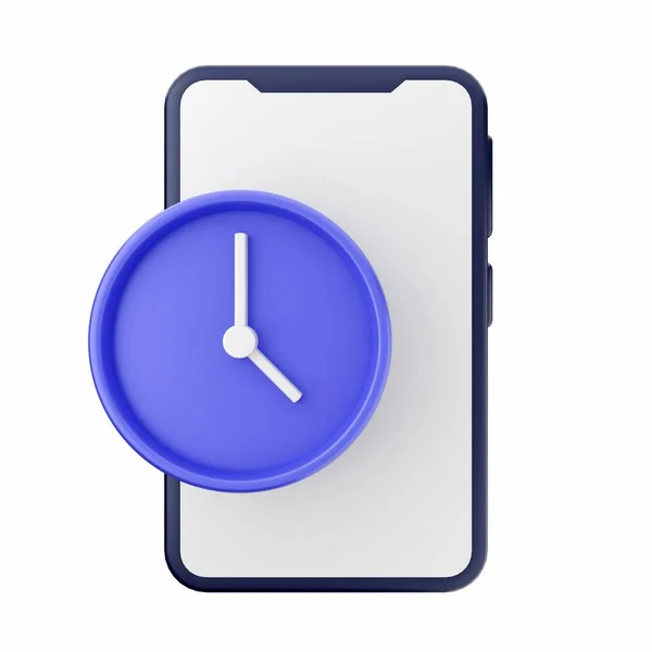 Smart Clock Blue Screen Render — Stock Photo, Image