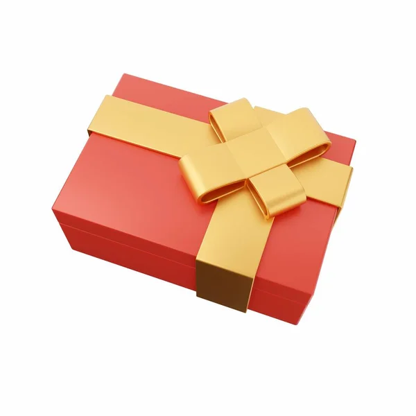 Render Gift Box Isolated White Background — Stock Photo, Image