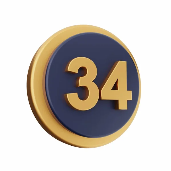 Gold Number Rendering — Stock Photo, Image