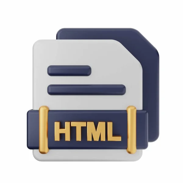 Html Datei Symbol Isometrisches Vektorsymbol — Stockfoto
