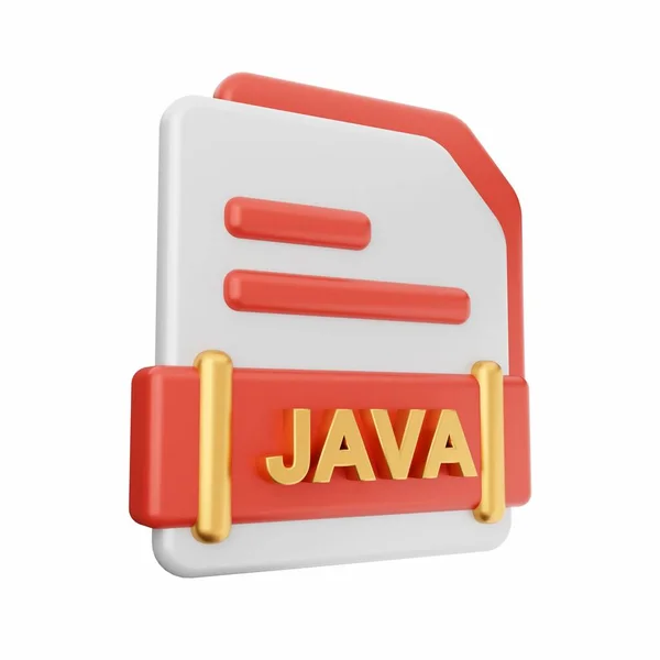 Illustration Red Gold Text Java — Stock Photo, Image