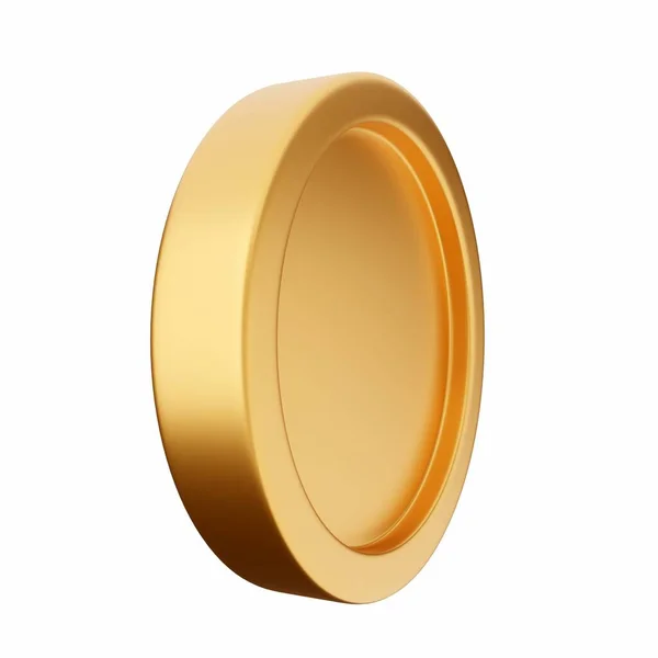 Weergave Van Gouden Ring Met Een Witte Achtergrond — Stockfoto