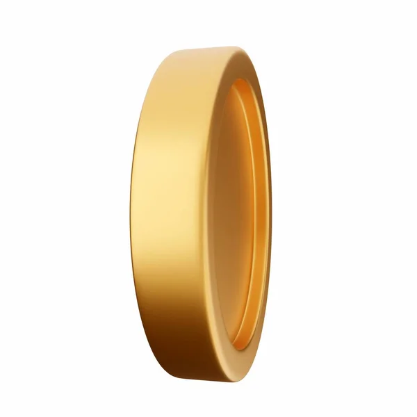 Goldener Ring Mit Schleife Abbildung — Stockfoto