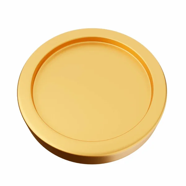 Plastic Plate White Background Top View — Stock Photo, Image