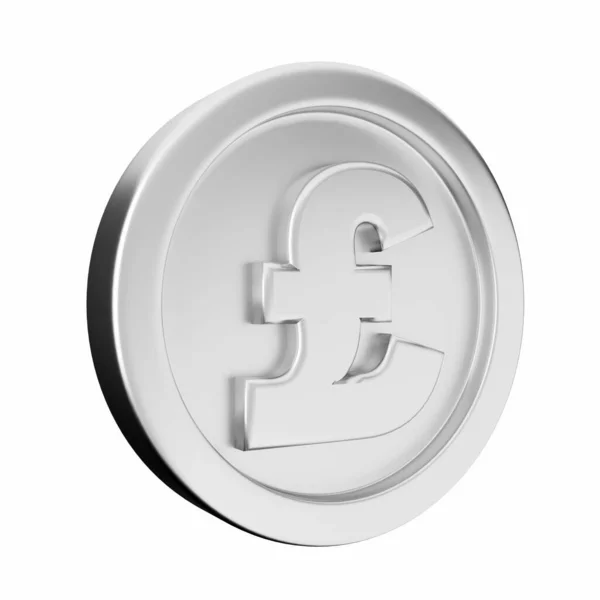 Pound Coin Silver Silver — Stock Photo, Image