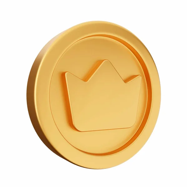 Moneda Oro Con Escudo —  Fotos de Stock