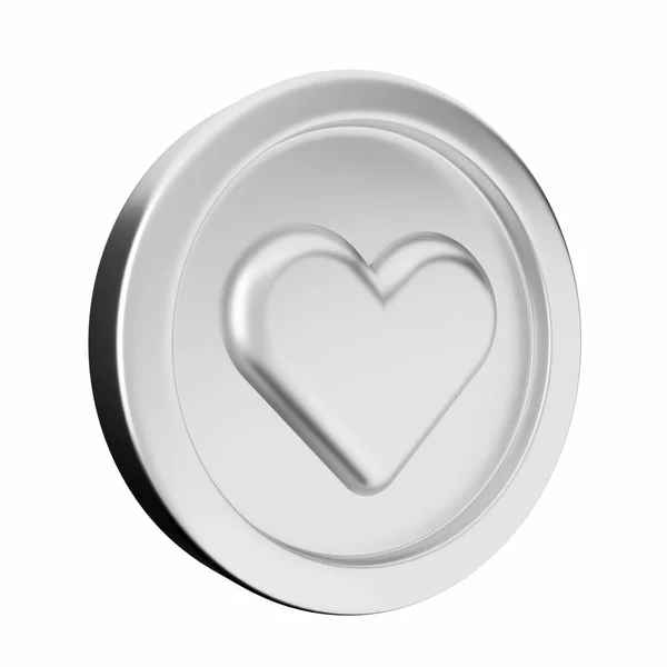 Heart Metal Plate — Stock Photo, Image