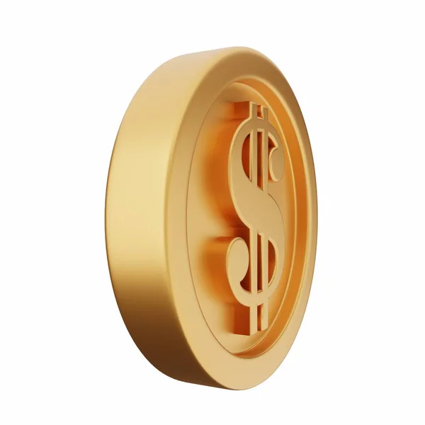 Renderizado Moneda Oro —  Fotos de Stock