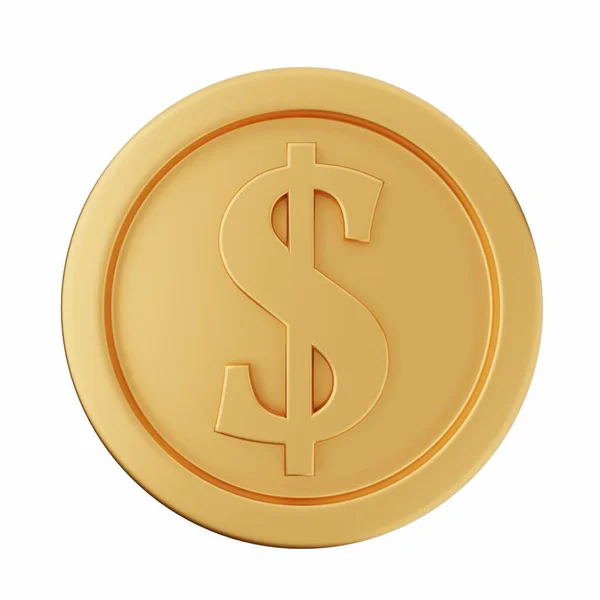Signo Dólar Icono Oro Renderizado Oro Vector Oro —  Fotos de Stock