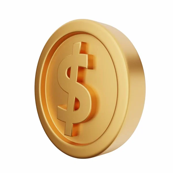 Gouden Geldteken Een Witte Achtergrond Vector — Stockfoto