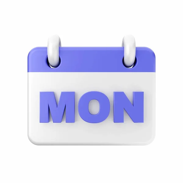 Слово Понеділок Календарем — стокове фото