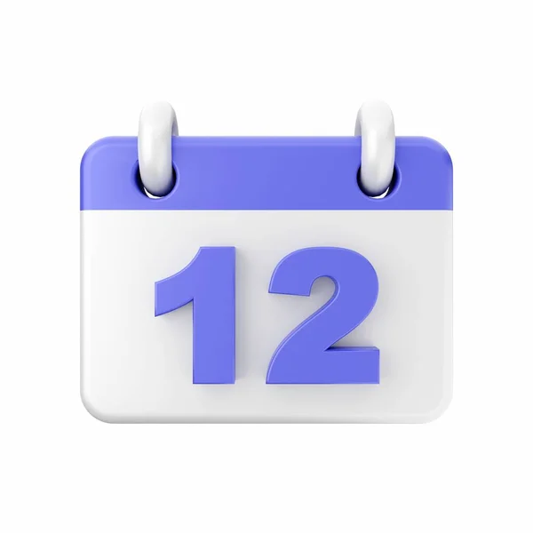 每年12天内提交日历3天 — 图库照片