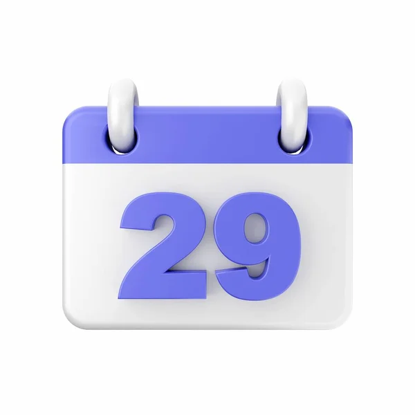 Kalenderdatum Witte Achtergrond Weergave Van Een Blauwe Datum Wit Met — Stockfoto
