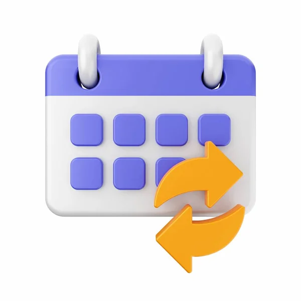 Calendar Clock Icon Isometric Calendar Time Schedule Time Management Time — Stock Photo, Image