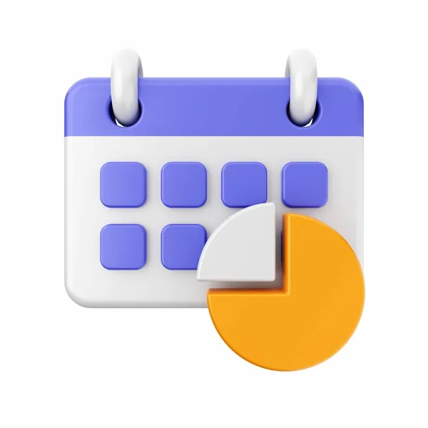 Renderowanie Kalendarza Numerem Kalkulatora — Zdjęcie stockowe