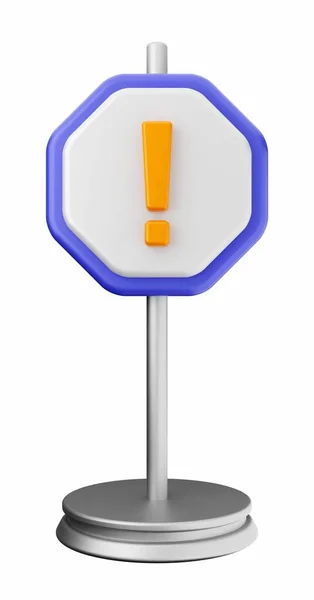 交通標識の3Dイラスト — ストック写真