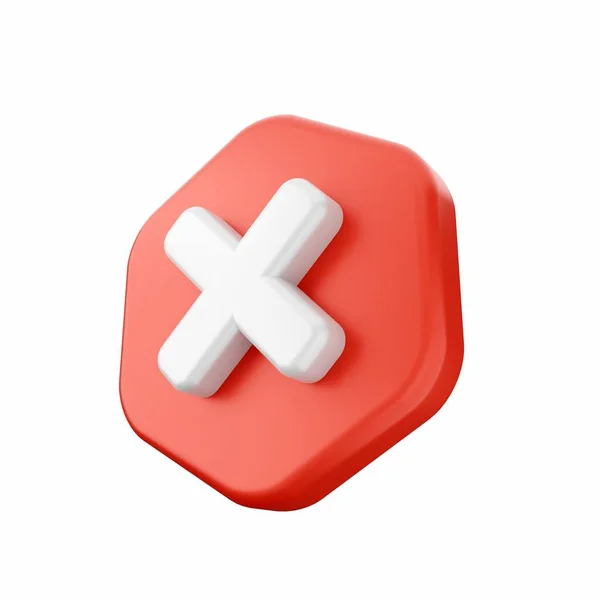 Крест Значок Красного Цвета Значок Креста Веб Дизайна Пользовательского Интерфейса — стоковое фото