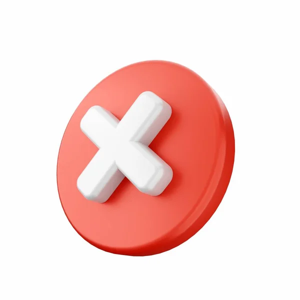 Red Cross Icon Illustration Cross Button Vector Icon Cross Cross — Stock Photo, Image