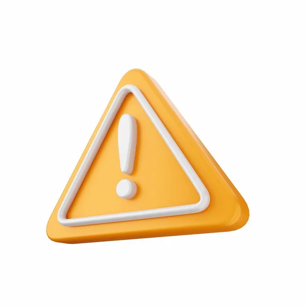 Señal Advertencia Triángulo Amarillo Con Signo Exclamación —  Fotos de Stock