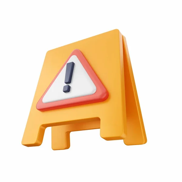 Render Warning Symbol Render — Stock Photo, Image