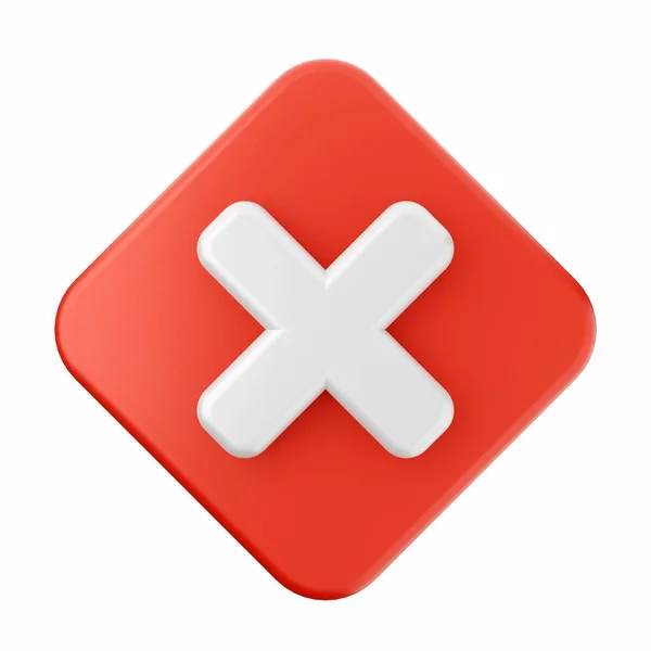 Красный Крест Знак Рендеринг — стоковое фото