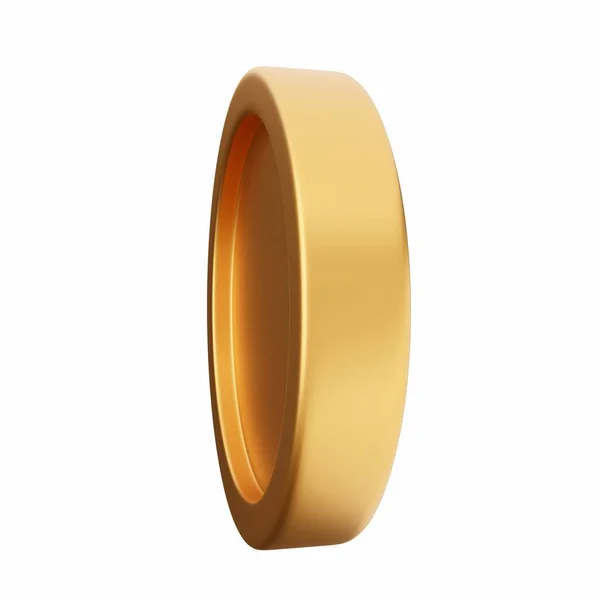 Golden Ring White Background — Stock Photo, Image