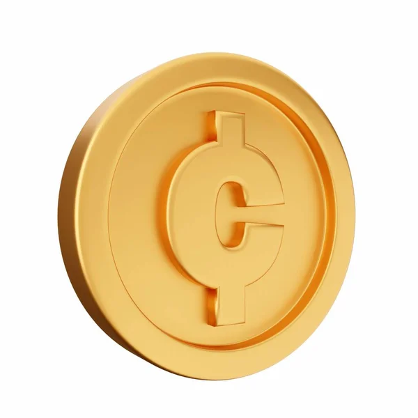Gyllene Symbol Med Mynt Symbol Isolerad Vit Bakgrund Kryptovaluta Bitcoin Stockfoto
