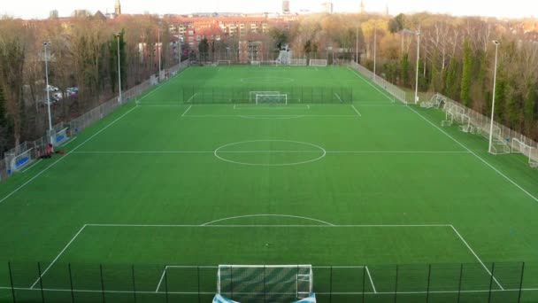 Petit Stade Football Avec Terrain Football Entraînement Vide — Video