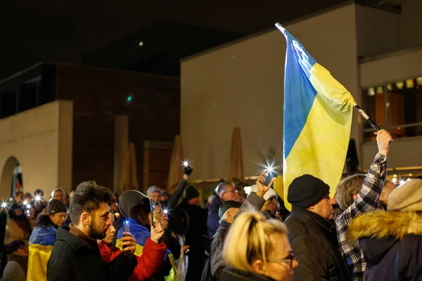 Streik Zur Unterstützung Der Ukraine Gegen Den Krieg Nürnberg — Stockfoto