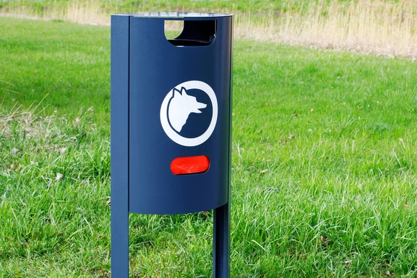 stock image Dog Waste Bag Dispenser and Bin: Environmentally Responsible Waste Management and Composting