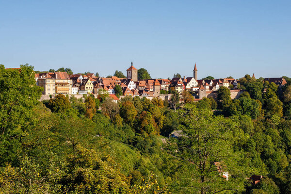 Panoramic View: Observation Deck Over the Ancient City of Rottenburg ob der Tauber