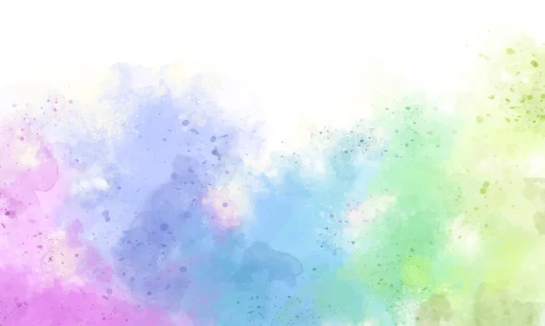 Multicolor Van Vlek Splash Aquarel Achtergrond — Stockvector