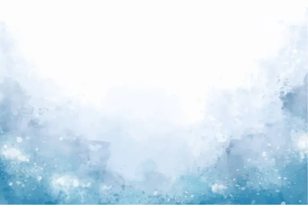 Modrý Pastel Skvrny Splash Akvarel Pozadí — Stockový vektor