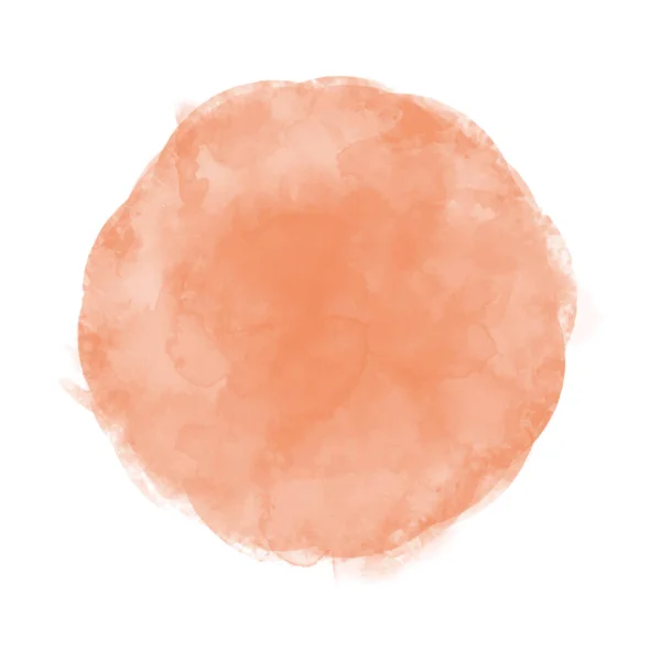 Orange Tache Éclaboussure Aquarelle Fond Illustration — Image vectorielle