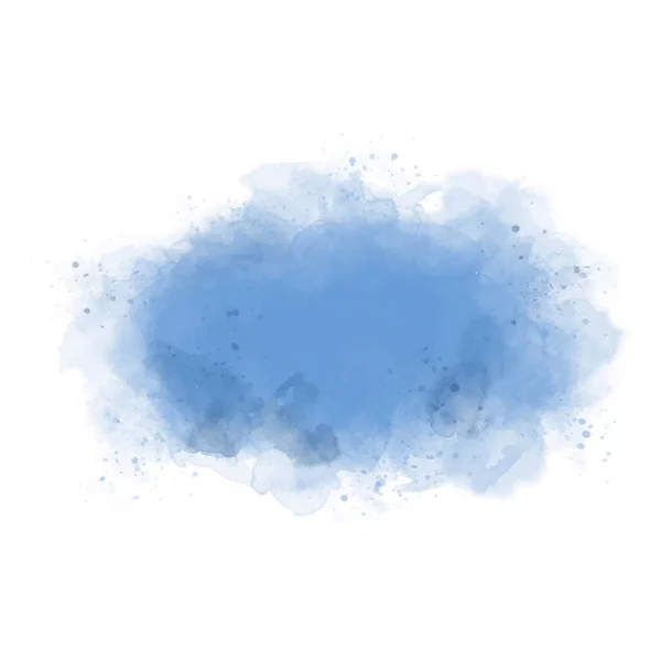 Fond Bleu Tache Éclaboussure Aquarelle Illustration Stock — Image vectorielle