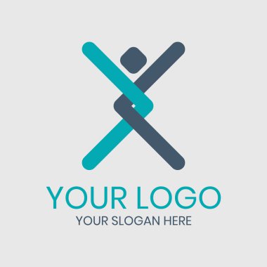 X illüstrasyon logo vektör tasarımı kavramı