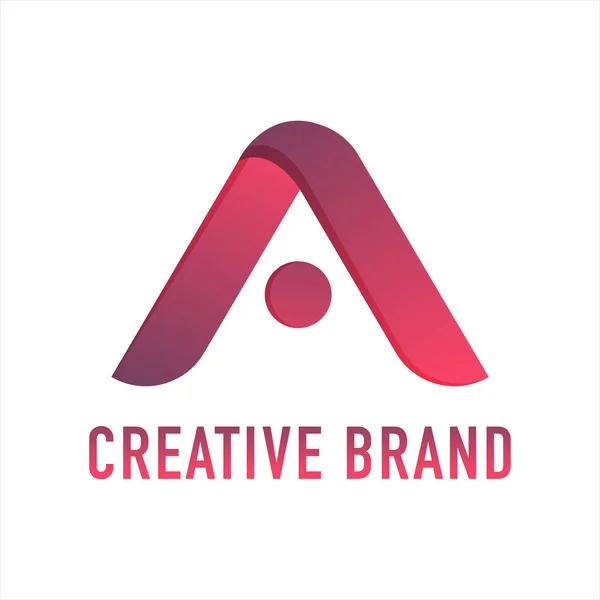 Abstract Eerste Letter Logo Een Gradeint Vorm Concept Illustratie — Stockvector