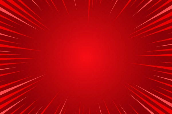 半色调红色速度线喜剧风格背景 — 图库矢量图片