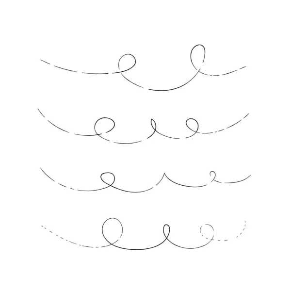 Doodle Σγουρά Εικονογράφηση Του Ανέμου Διάνυσμα Handrawn Στυλ — Διανυσματικό Αρχείο
