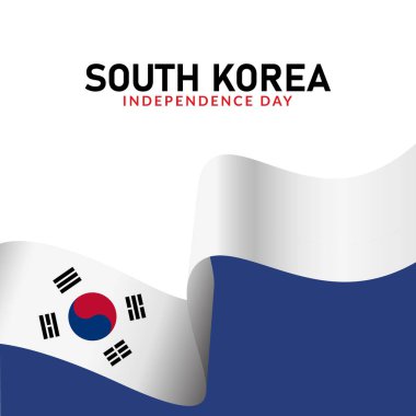 Güney Kore 'nin bağımsızlık günü bayrak şablonu tasarımı