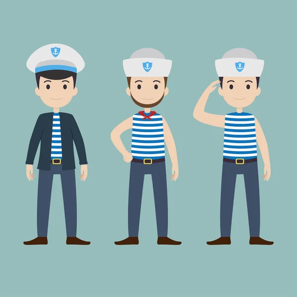 Stock vector Sailor character set illustration vector design