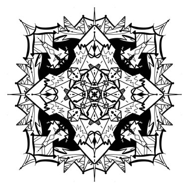 Mandala. Vintage decorative elements. Oriental drawing, illustration for coloring. linear pattern. Doodle ornament . High quality illustration