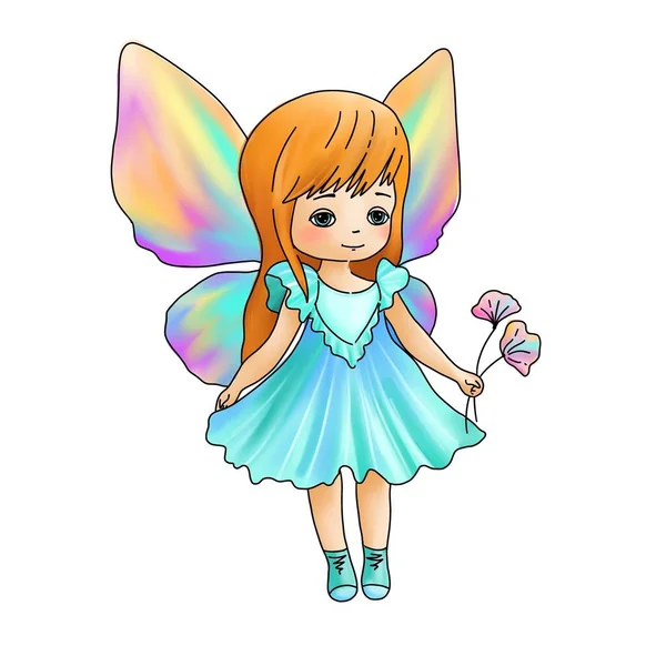 Cute fairy, illustrations for children fashion artwork, childrens books, greeting cards. small girl. High quality illustration