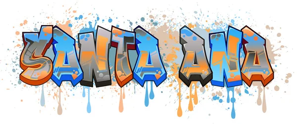 stock vector Graffiti styled Vector Logo Design - Welcome to Santa Ana