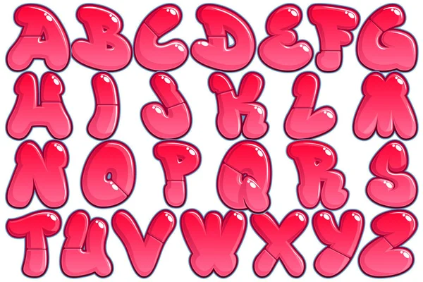 Bubblegum Vector Font Cada Letra Objeto Separado Así Que Simplemente — Vector de stock