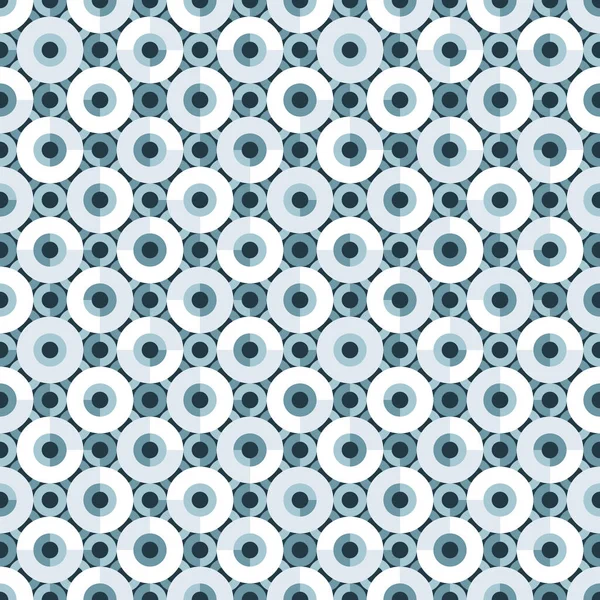 Modèle Vectoriel Géométrique Monochrome Sans Couture Avec Petits Grands Cercles — Image vectorielle
